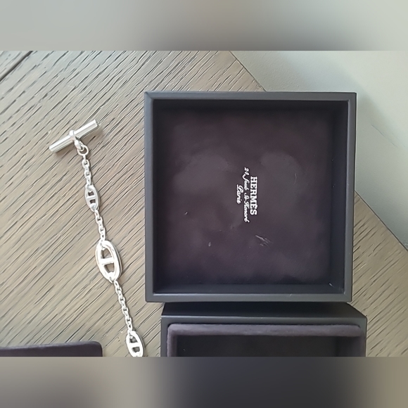 Hermes 2023 Sterling Silver Farandole Multi Chaine D'Ancre Bracelet 6.5 Inches - Picture 10 of 12